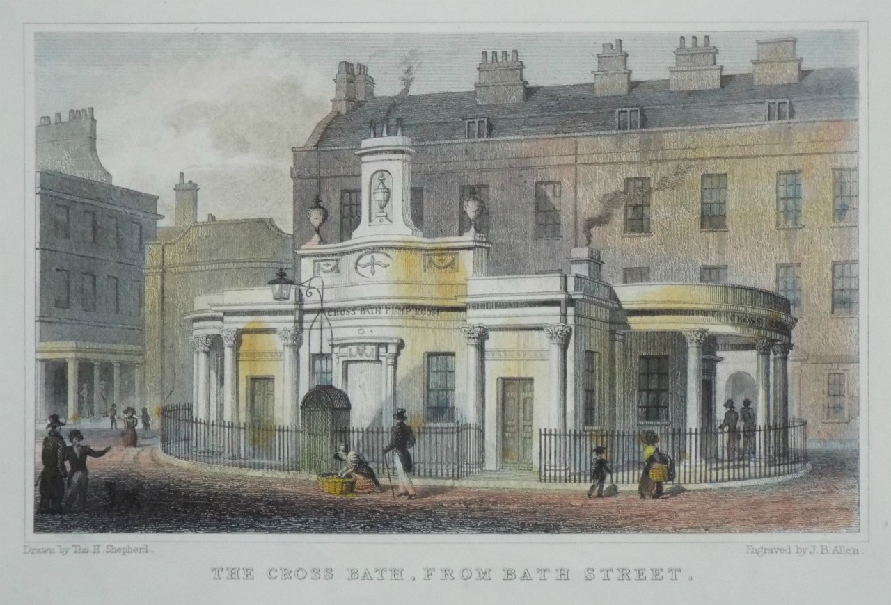 Print - The Cross Bath, from Bath Street - Allen